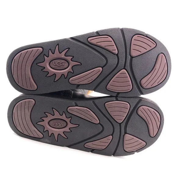 UGG Locarno Brown Leather Tall Winter Boots 8 - Picture 7 of 15